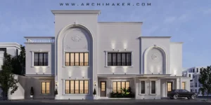 تصميم واجهة فيلا نيو كلاسيك تصميم واجهة فيلا، نيو كلاسيك، المملكة العربية السعودية