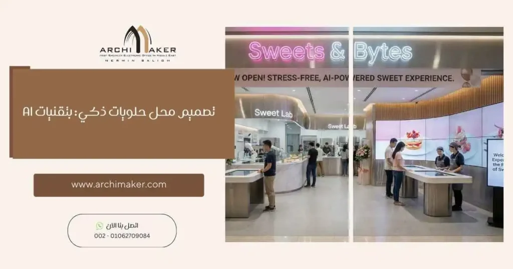 تصميم محل حلويات ذكي بتقنيات AI